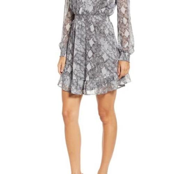 WAYF snake print‎ sheer dress size large - Picture 8 of 8